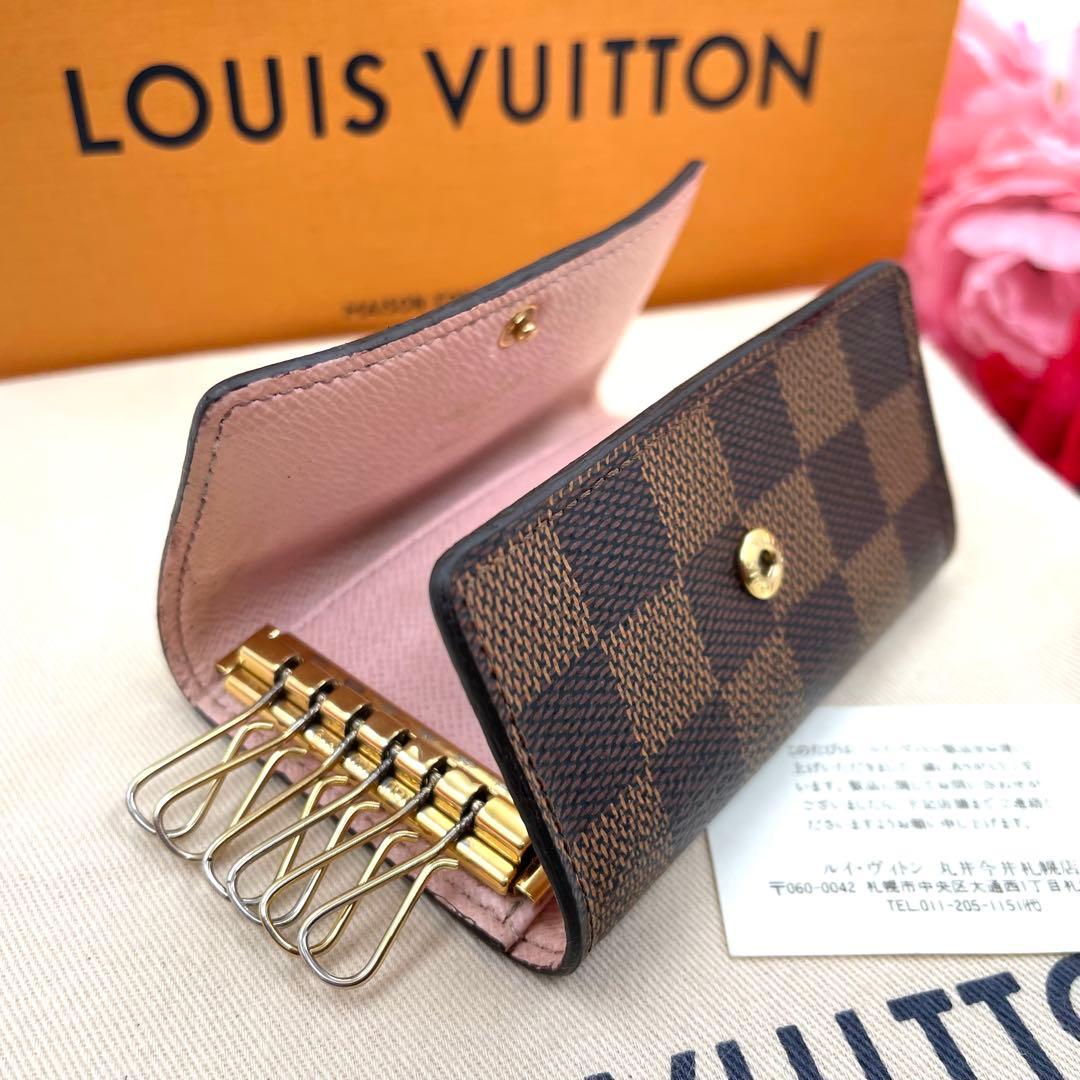 ルイヴィトン ダミエ　ローズ バレリーヌ キーケース　６連　　780