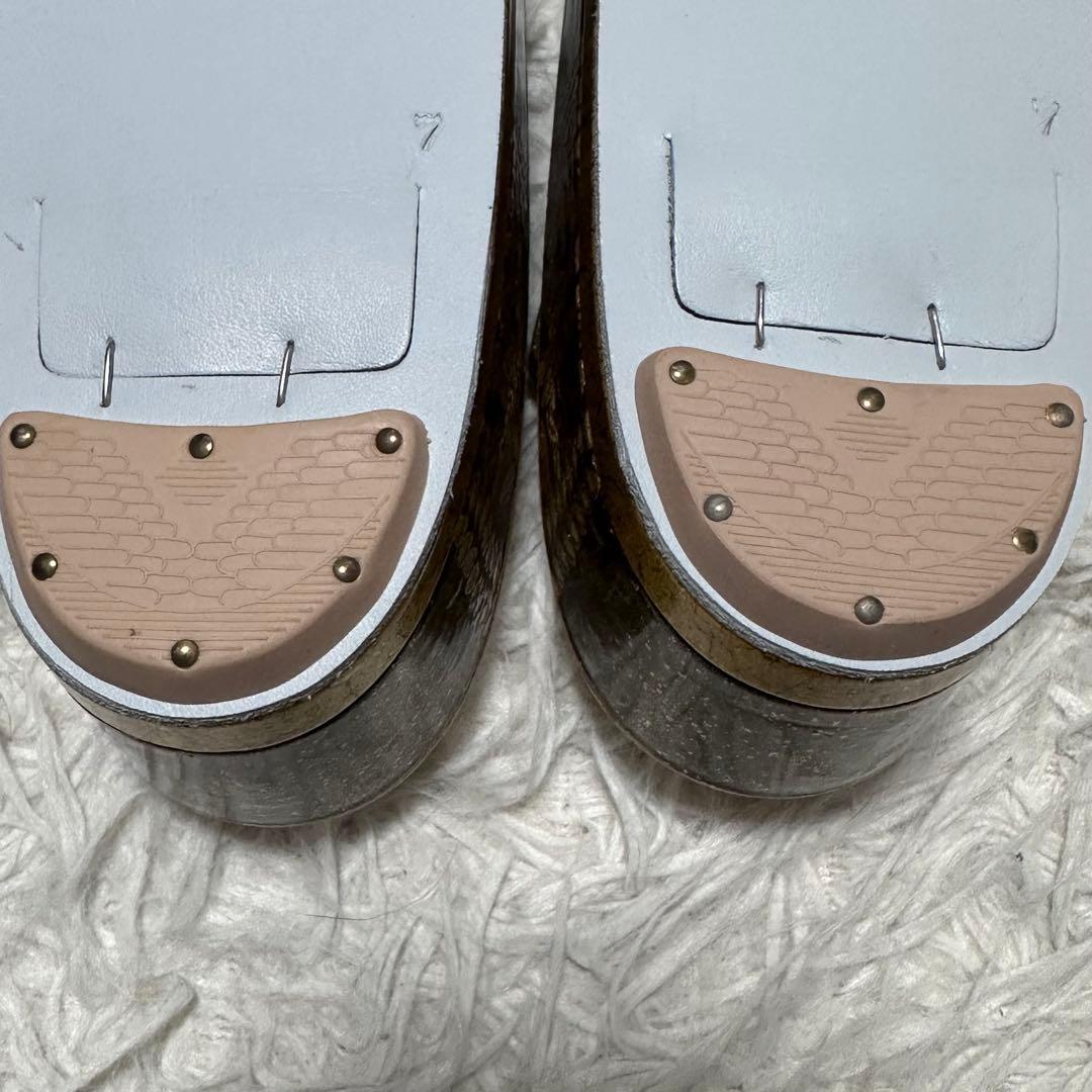 新品未使用　本革エナメル 草履バッグセット 金×深緑 手描き 和装　和服　成人式