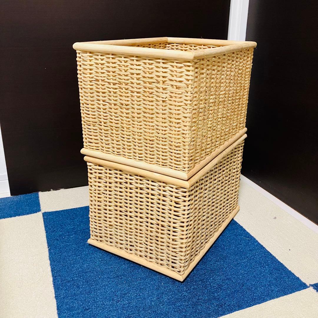 無印良品 重なるブリ剤バスケット 8個セット 長方形 廃盤 MUJI カゴ 収納