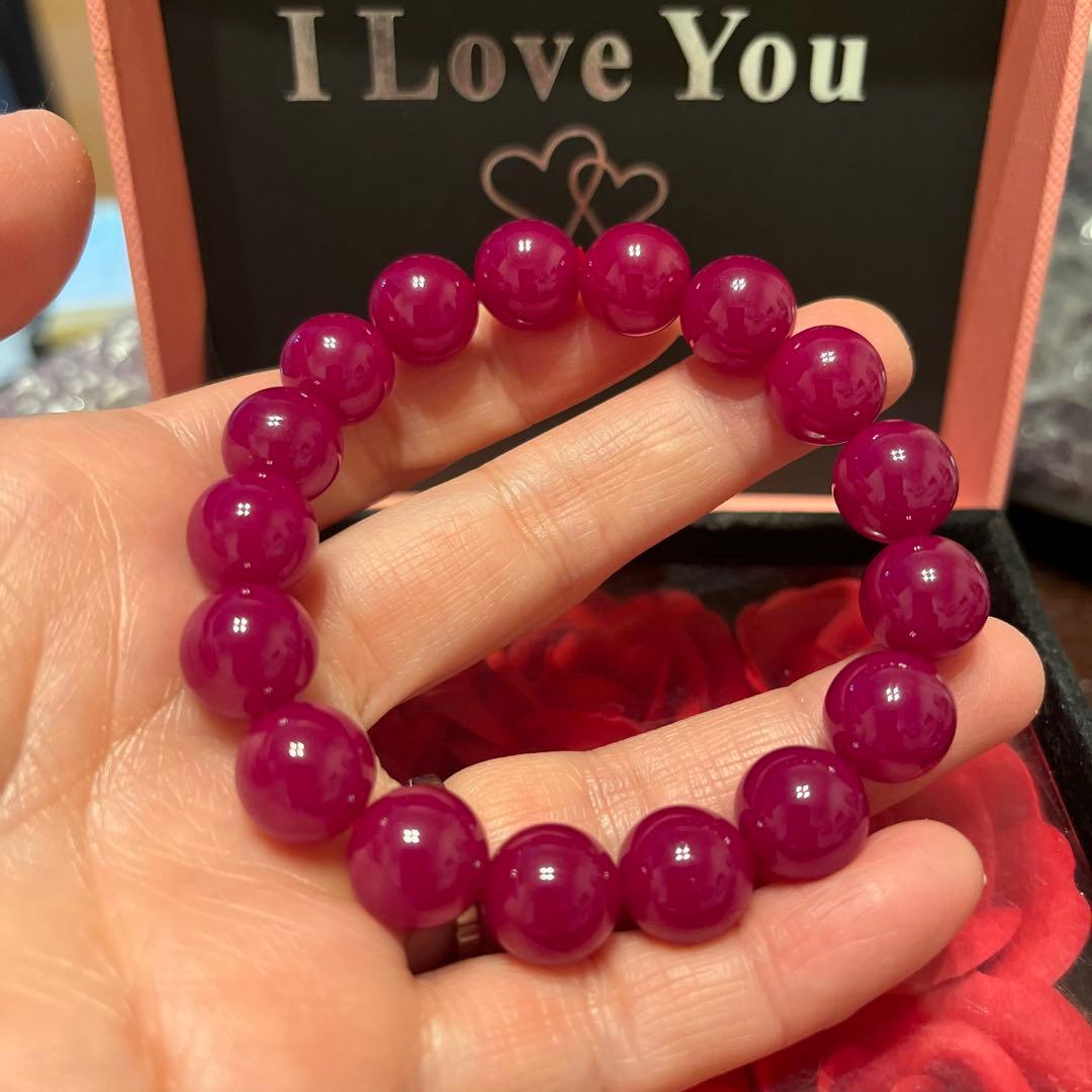 専用　天然石ブレスレット　ミャンマー産　ルビー　大玉