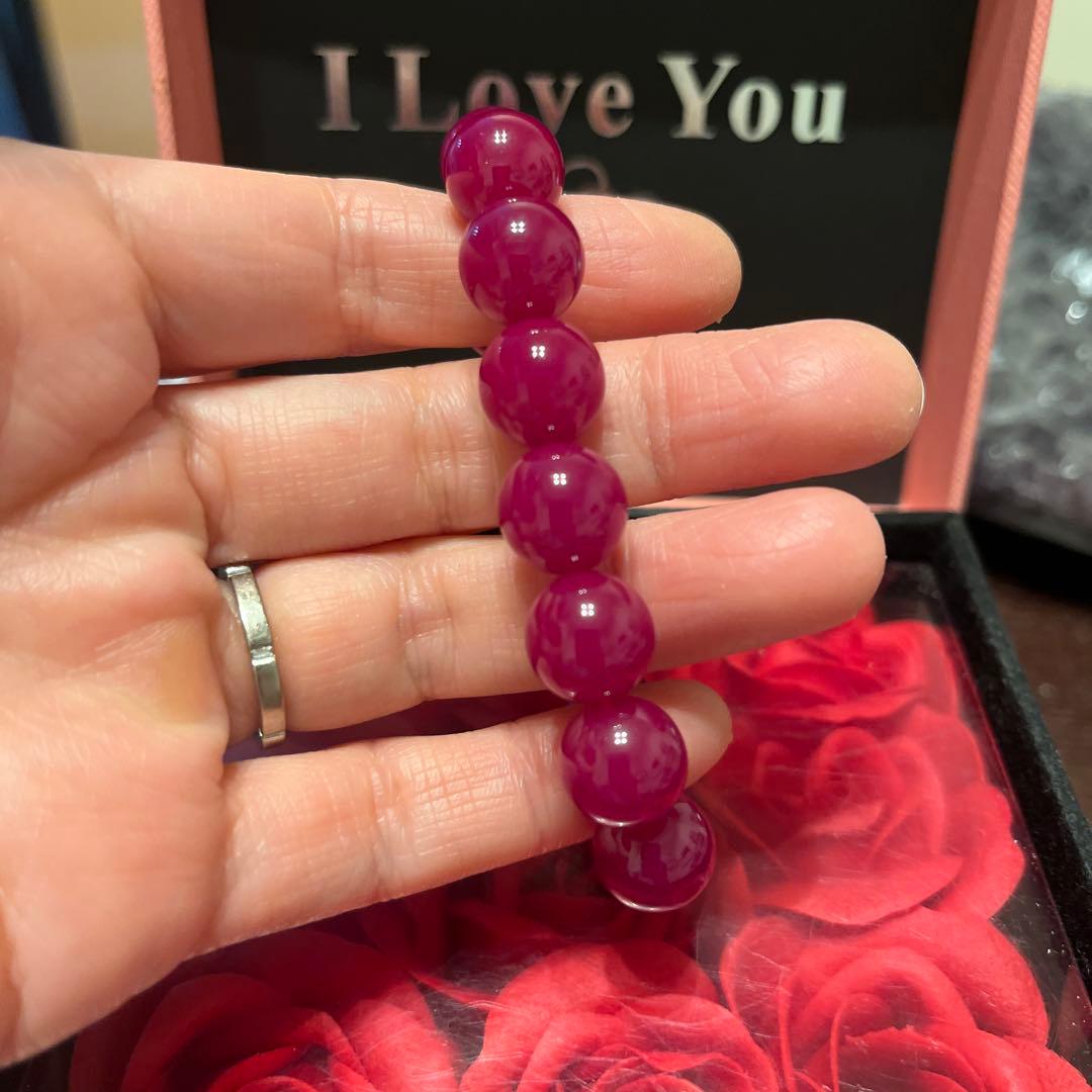 専用　天然石ブレスレット　ミャンマー産　ルビー　大玉