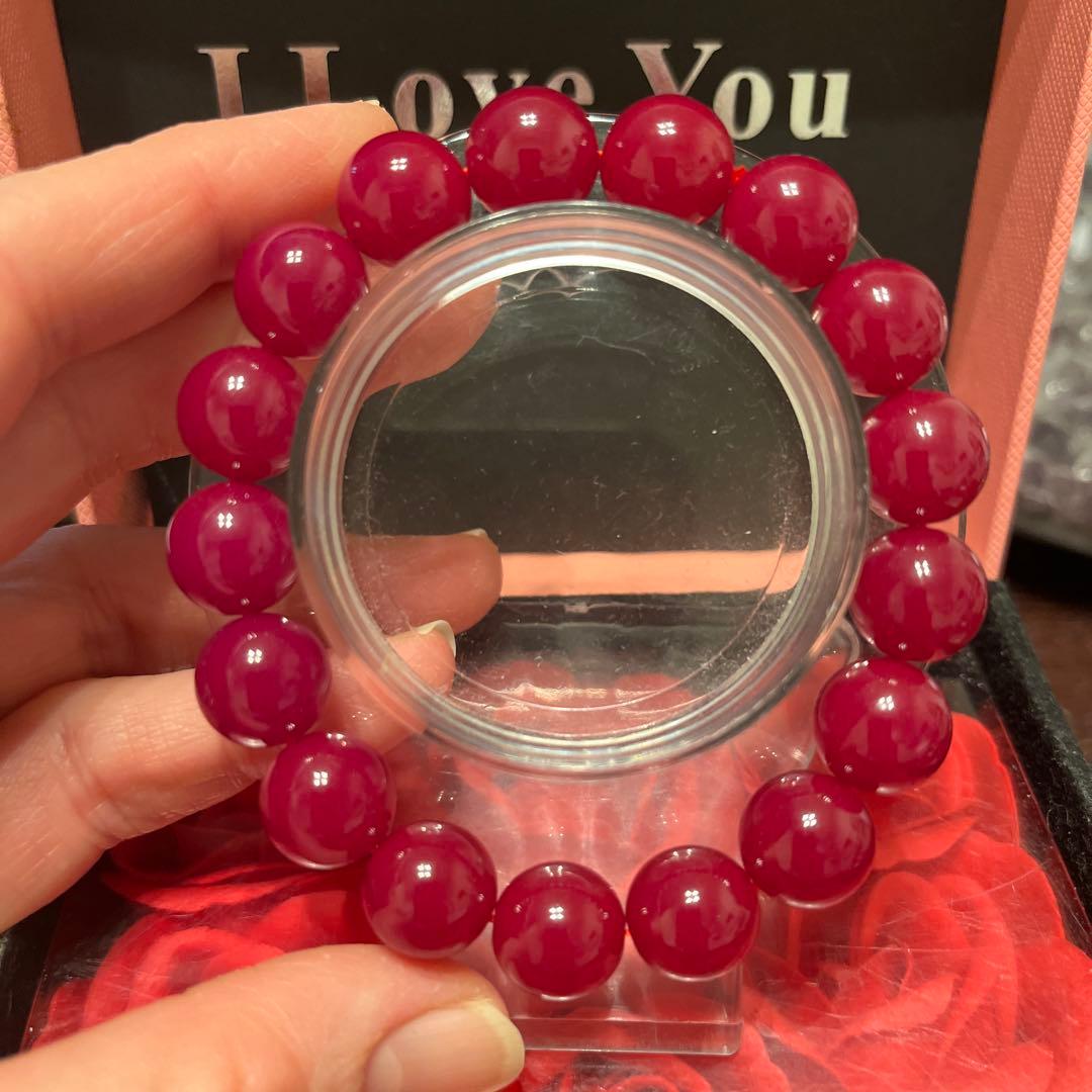 専用　天然石ブレスレット　ミャンマー産　ルビー　大玉