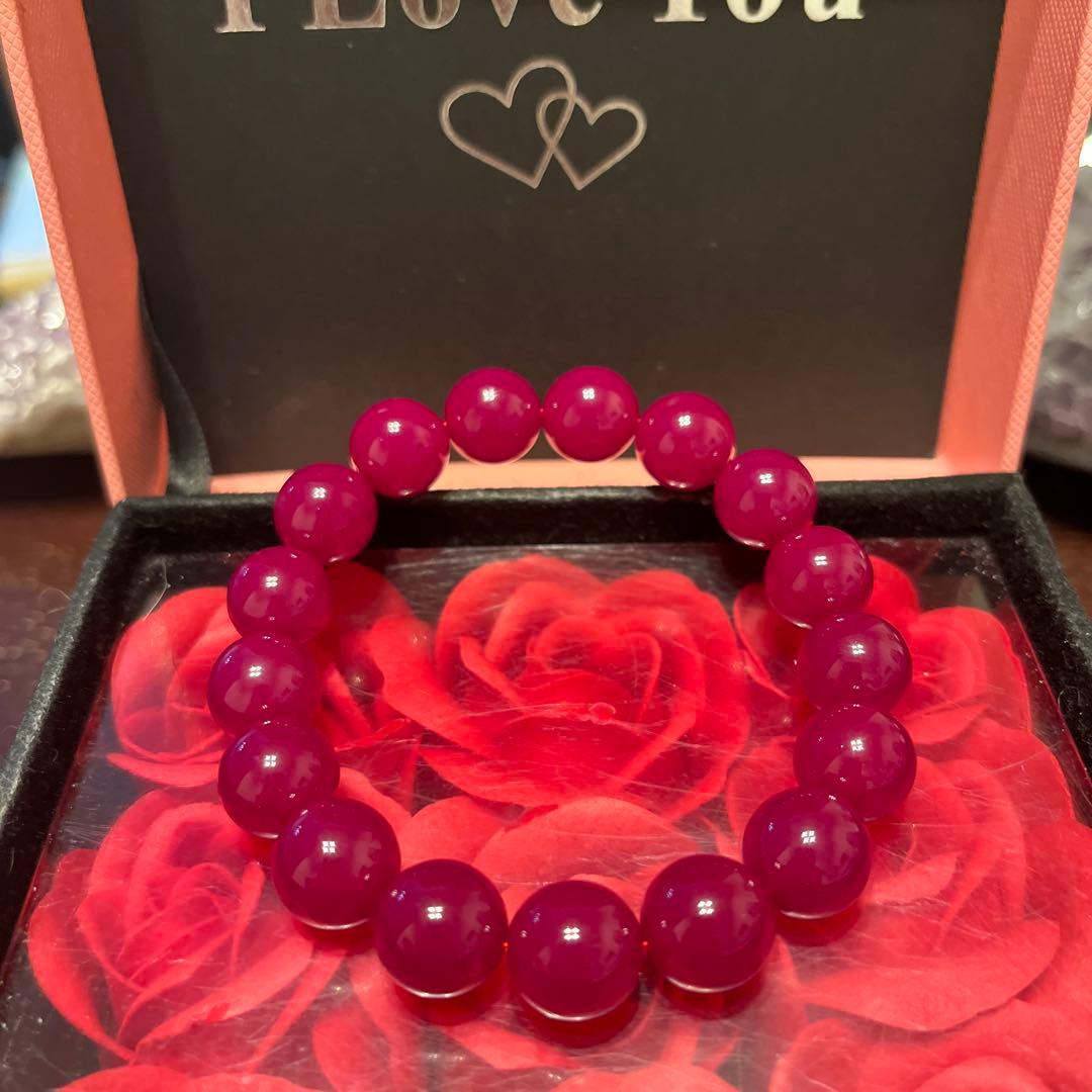 専用　天然石ブレスレット　ミャンマー産　ルビー　大玉