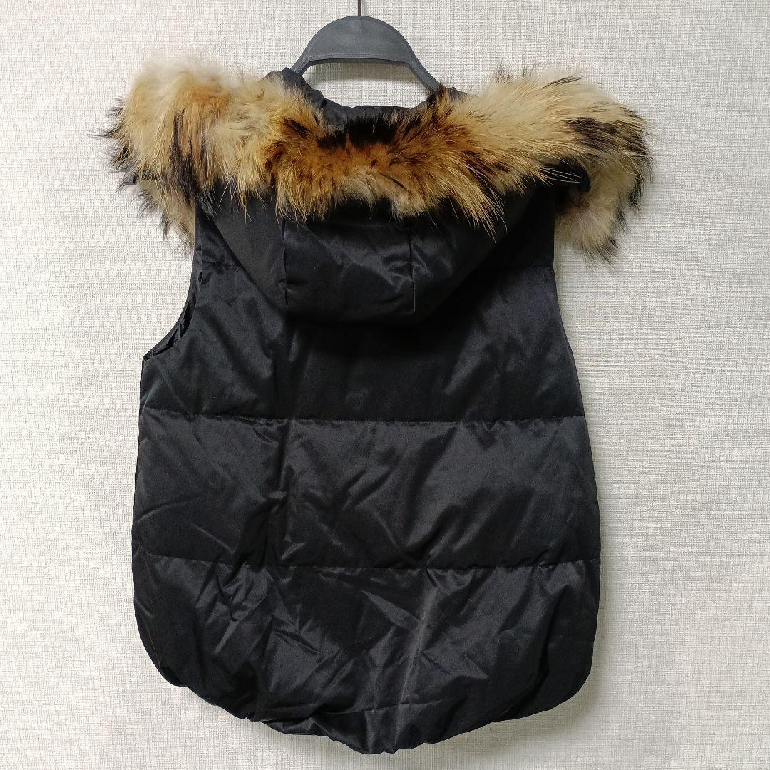 ブラック　Theory ダウンベスト　ファー　フード　新品タグ付き
