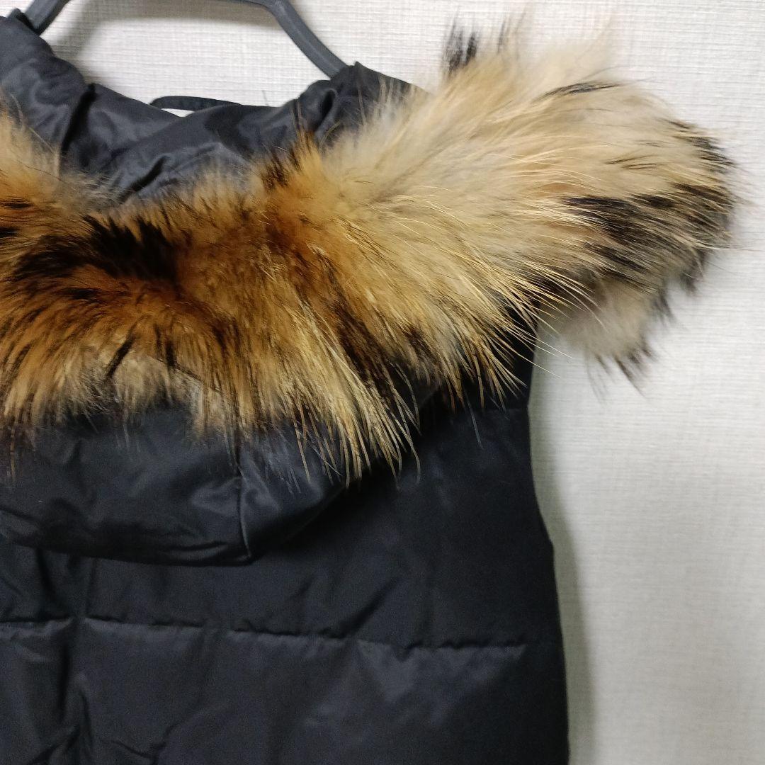 ブラック　Theory ダウンベスト　ファー　フード　新品タグ付き