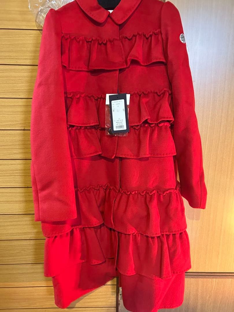 ね*こ様 ボーダーズアットバルコニー　フリルコート赤S新品