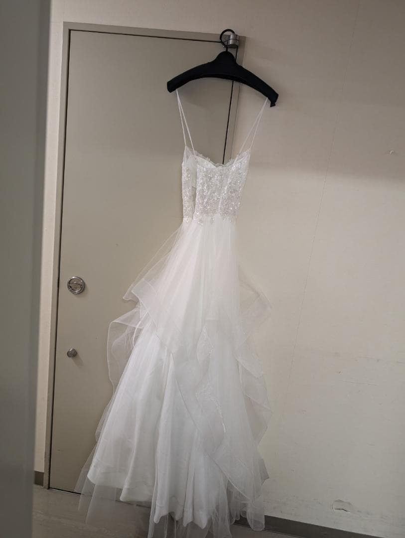 Sugar【Lip line】 スパンコール刺繍ロングドレス　ホワイト/Sサイズ