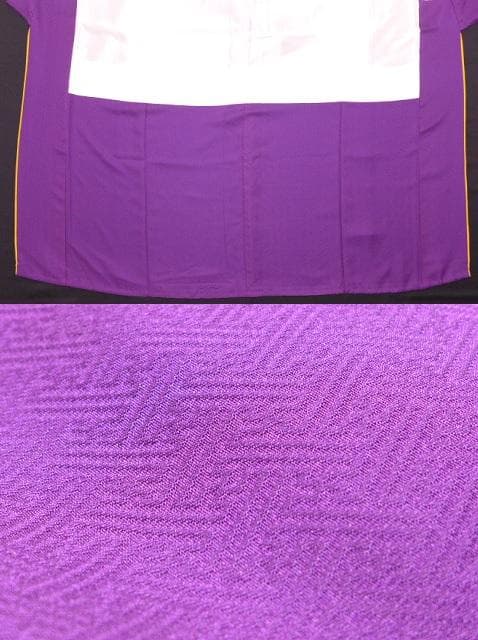 特選レア！辻が花地文 一つ紋無地 振袖 紫★６点フルセット 正絹★159/66