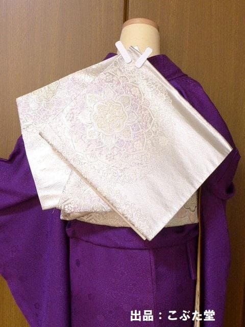 特選レア！辻が花地文 一つ紋無地 振袖 紫★６点フルセット 正絹★159/66