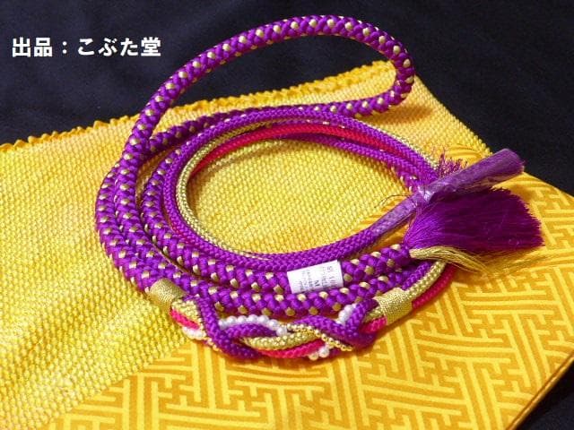 特選レア！辻が花地文 一つ紋無地 振袖 紫★６点フルセット 正絹★159/66