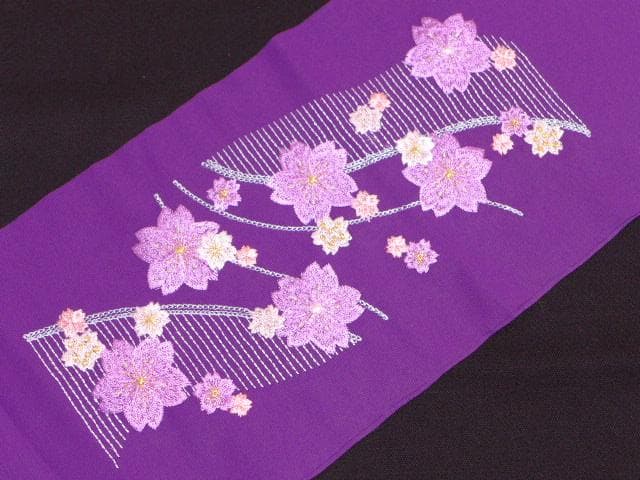 特選レア！辻が花地文 一つ紋無地 振袖 紫★６点フルセット 正絹★159/66