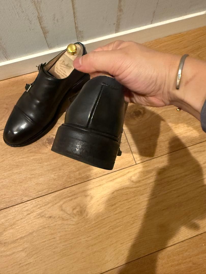 パラブーツ ダブルモンクストラップ ビジネスシューズ 7 1/2