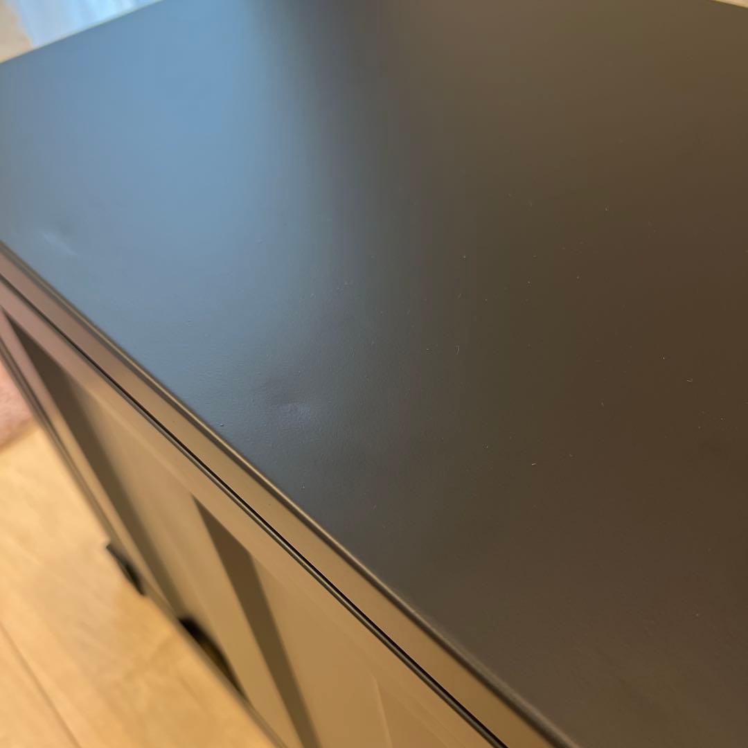 未使用！大容量 スチール製 収納ボックス 蓋付き 完成品！ブラック