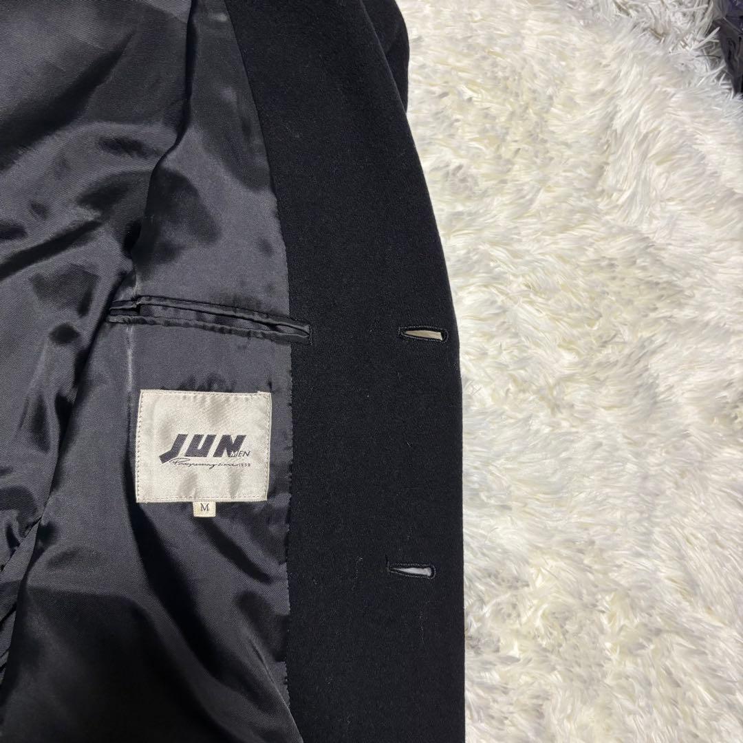 【JUNMEN】ウール90% マキシ丈チェスターコート 日本製 ブラック M