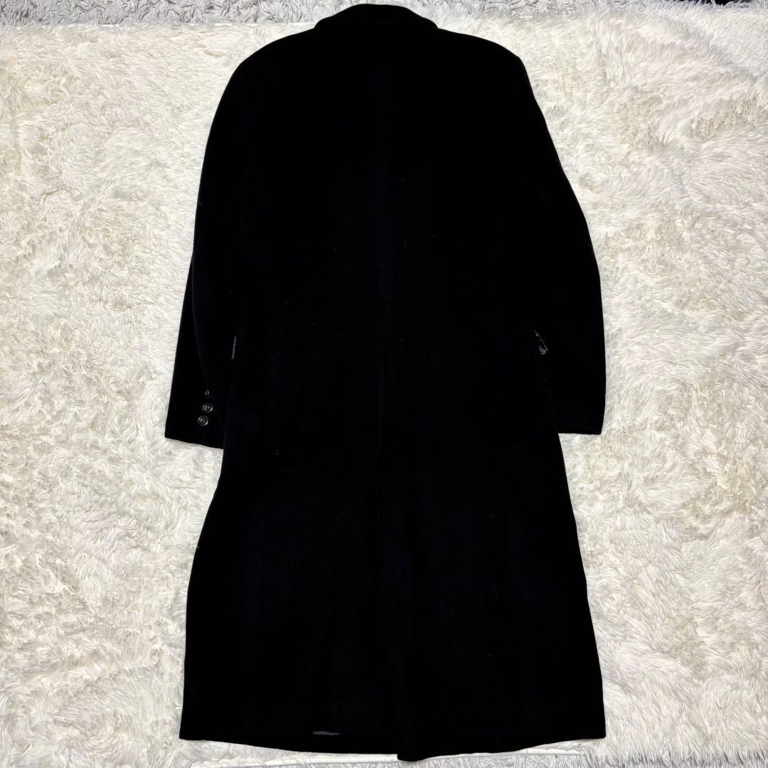 【JUNMEN】ウール90% マキシ丈チェスターコート 日本製 ブラック M