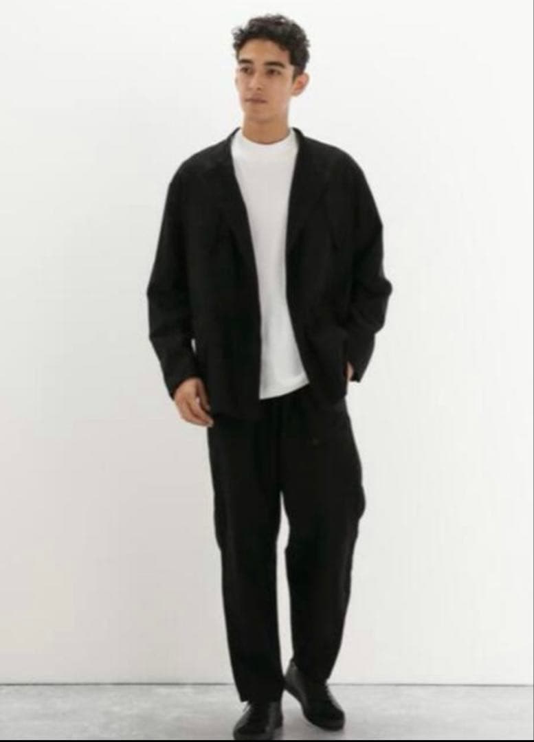 【美品】COMOLI 20AWコットンサテンスタンドカラーセットアップ サイズ3