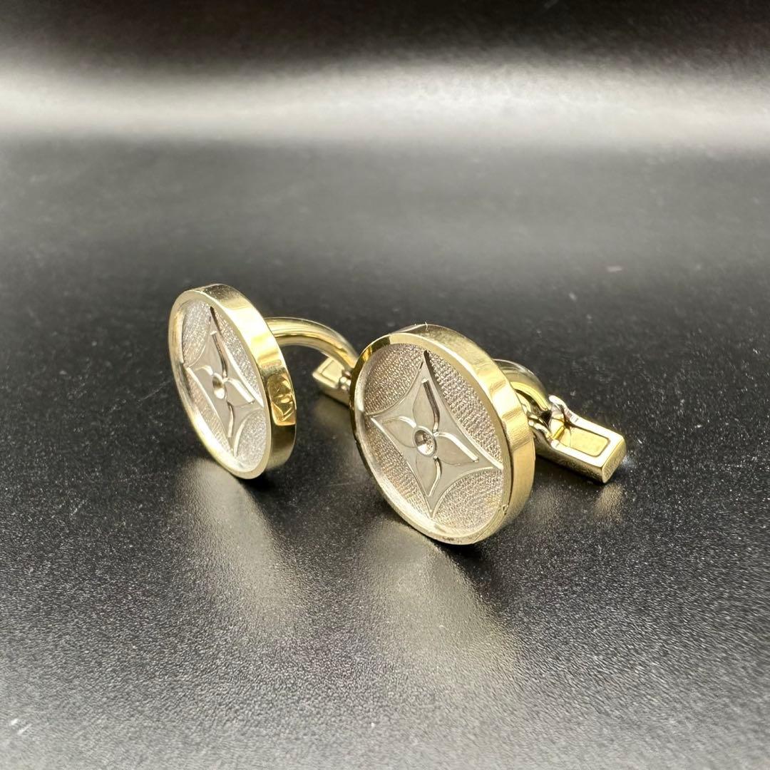 極美品✨　ルイヴィトン　カフス　M64482　ダミエ　シルバー　1301