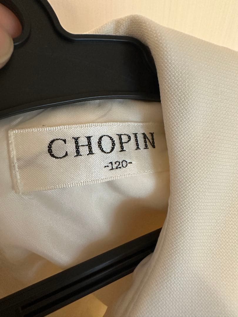 ショパン子供用フォーマルドレス　クリーム色（コサージュとボレロ付き）着用回数一回