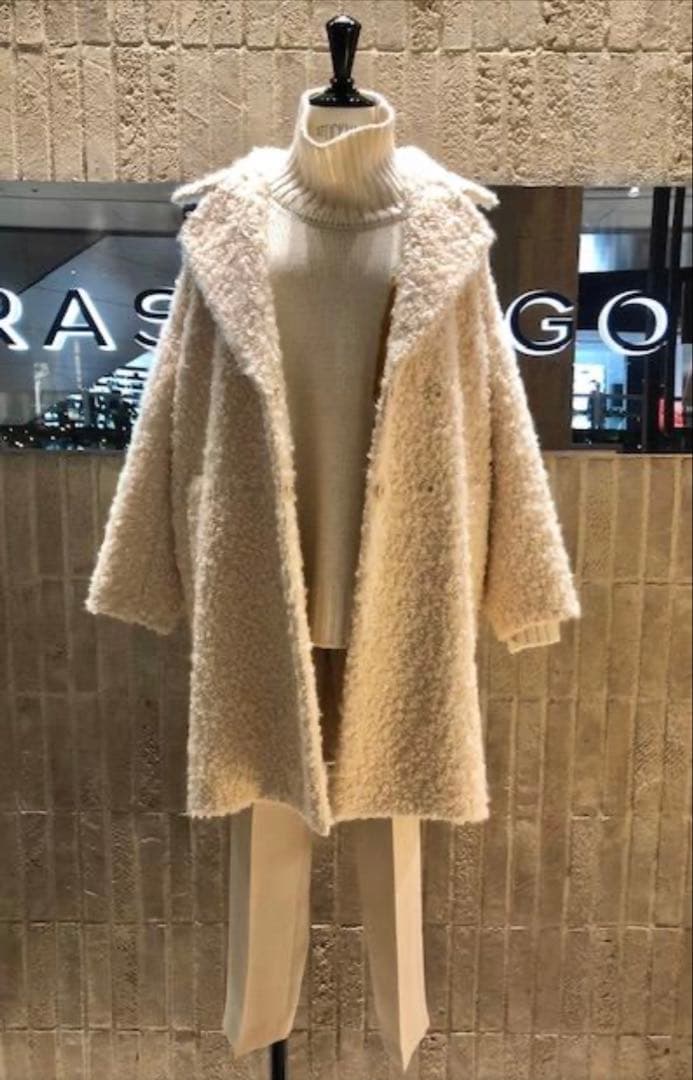 ストラスブルゴ　カーリーモヘアコート　黒　38