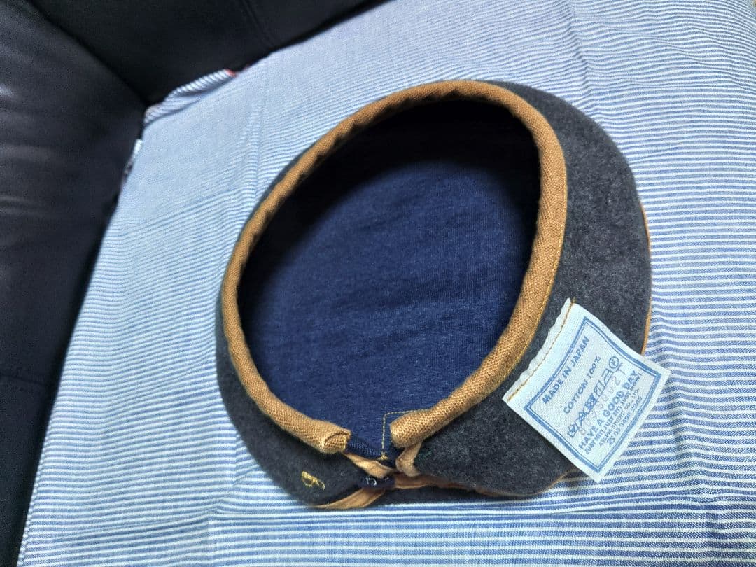 torikko様☆専用　チェック柄とインディゴ裏毛ベレー帽の２点