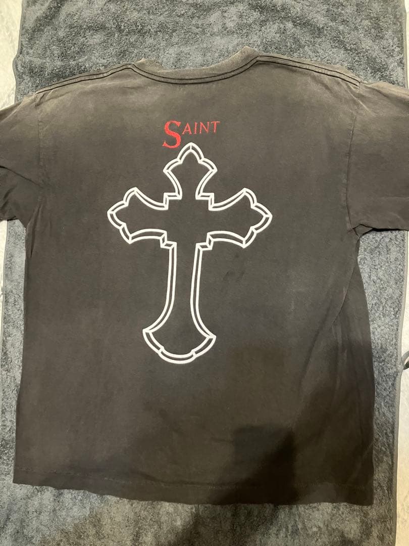 美品セントマイケル2PAC Tシャツ ブラック