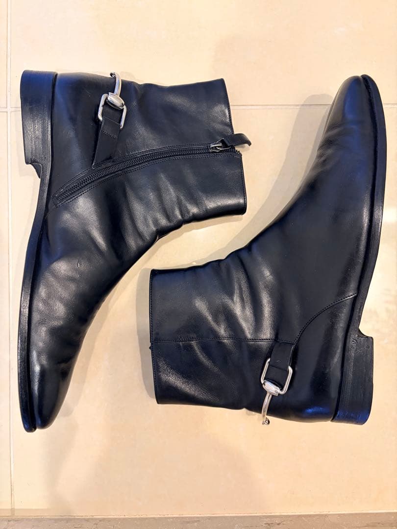 GUCCI グッチ　ホースビット サイドジップ　ブーツ 黒