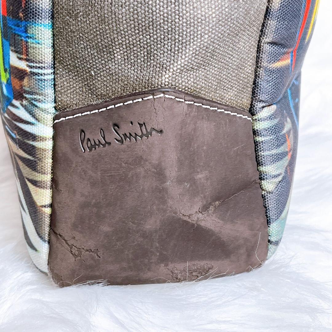 ポールスミス　2way　ボストン　ショルダー　ミニクーパー　マルチストライプ