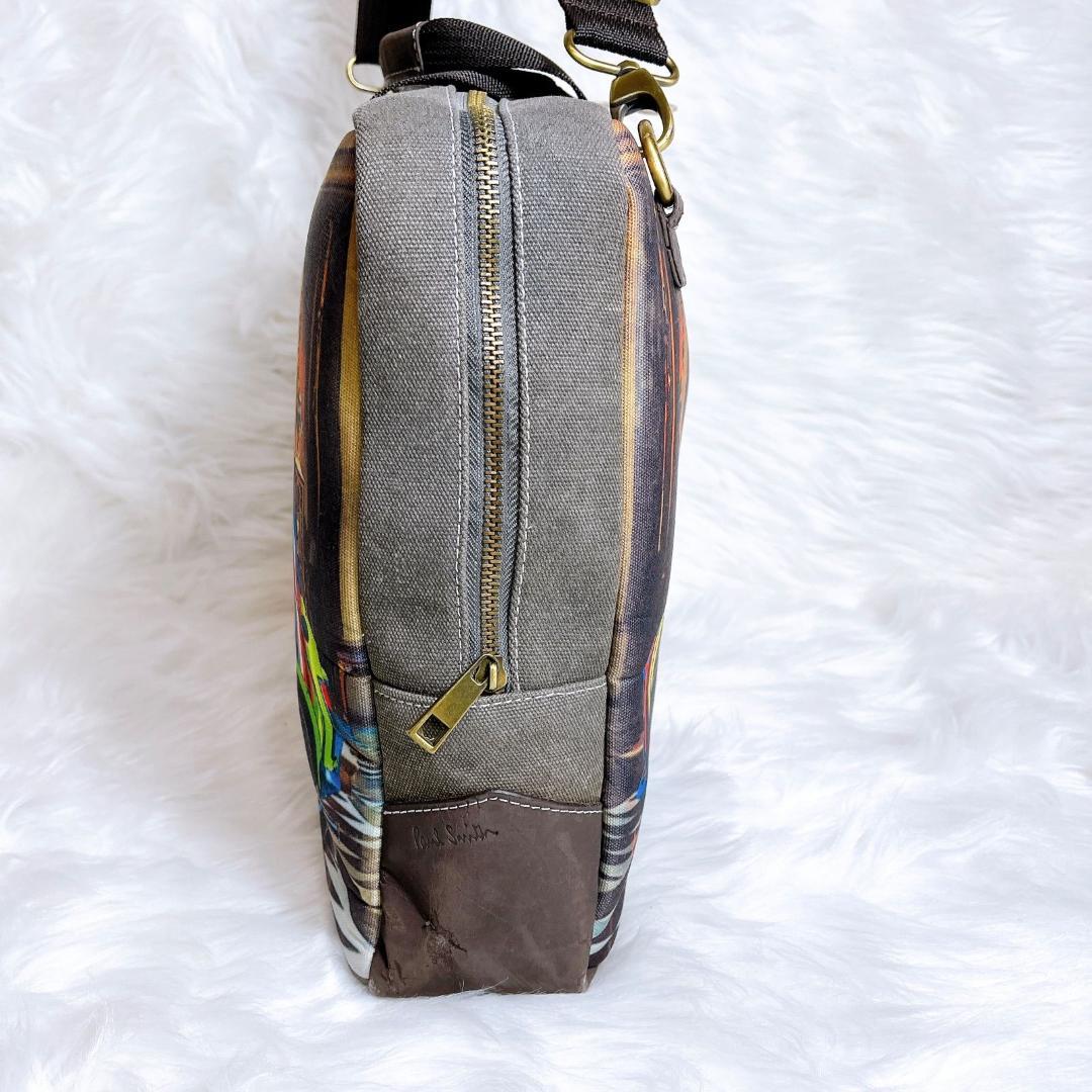 ポールスミス　2way　ボストン　ショルダー　ミニクーパー　マルチストライプ