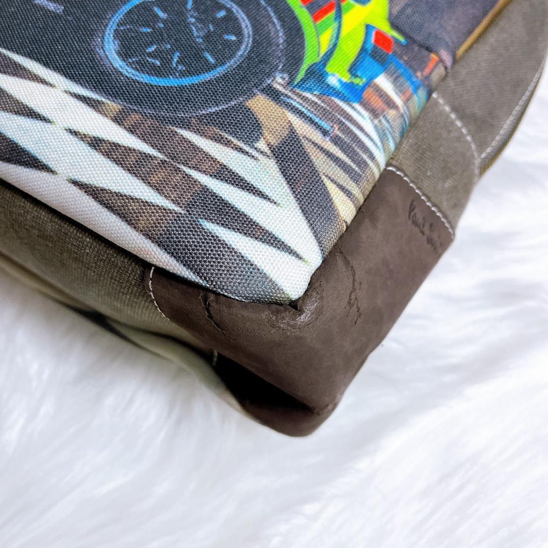 ポールスミス　2way　ボストン　ショルダー　ミニクーパー　マルチストライプ