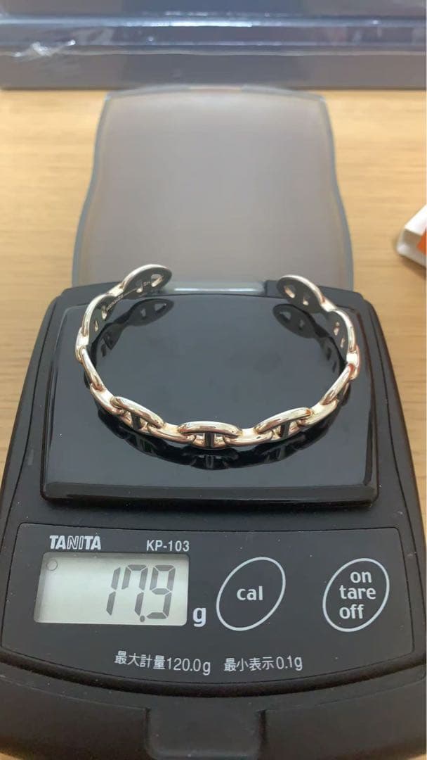 ト*ロ様 美品　エルメス　シルバー　シェーヌダンクル アンシェネ　バングル