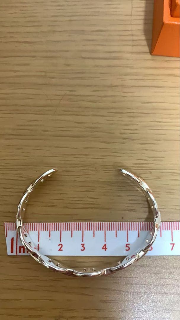 ト*ロ様 美品　エルメス　シルバー　シェーヌダンクル アンシェネ　バングル