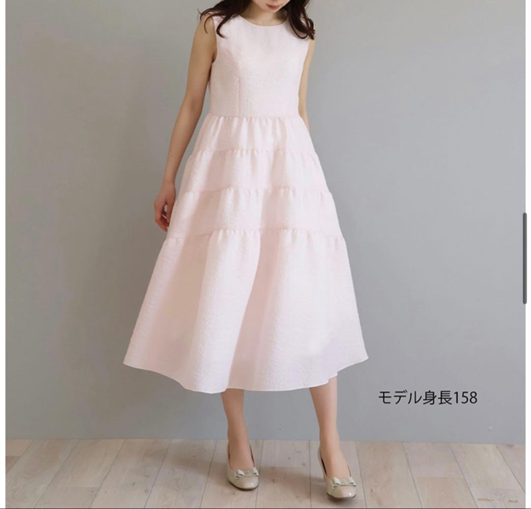 ジョリーミニョン　バックリボンティアードワンピース