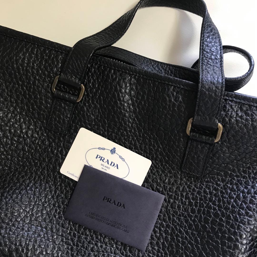 PRADA ヴィンテージ加工 レザーバッグ