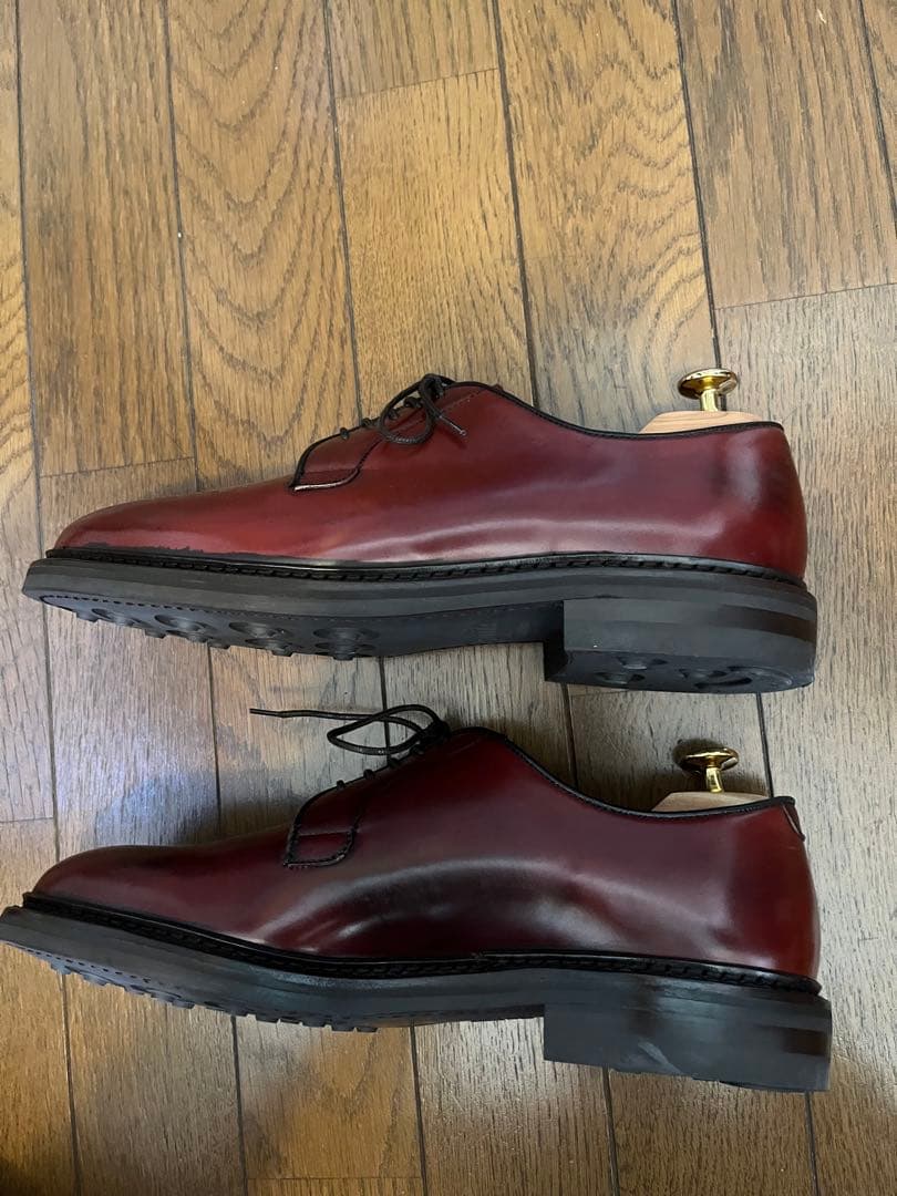 【未使用】Berwickバーガンディ　コードバン　ドレスシューズ