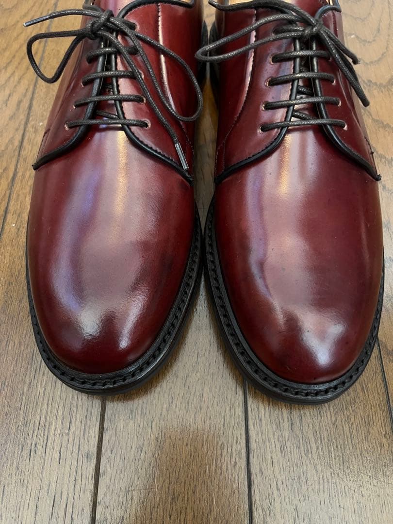 【未使用】Berwickバーガンディ　コードバン　ドレスシューズ