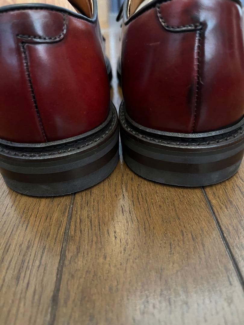 【未使用】Berwickバーガンディ　コードバン　ドレスシューズ