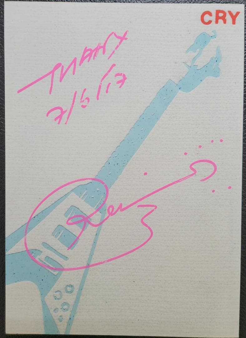 Rei『CRY』初回限定生産盤（CD＋Music Book）直筆サイン入り・廃盤