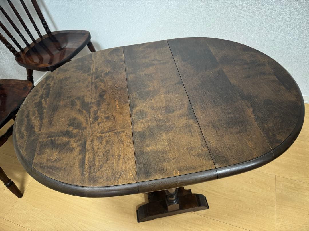 松本民芸家具！M型 高級バタフライテーブル 刻印有 松本民藝家具 ゲートレッグ