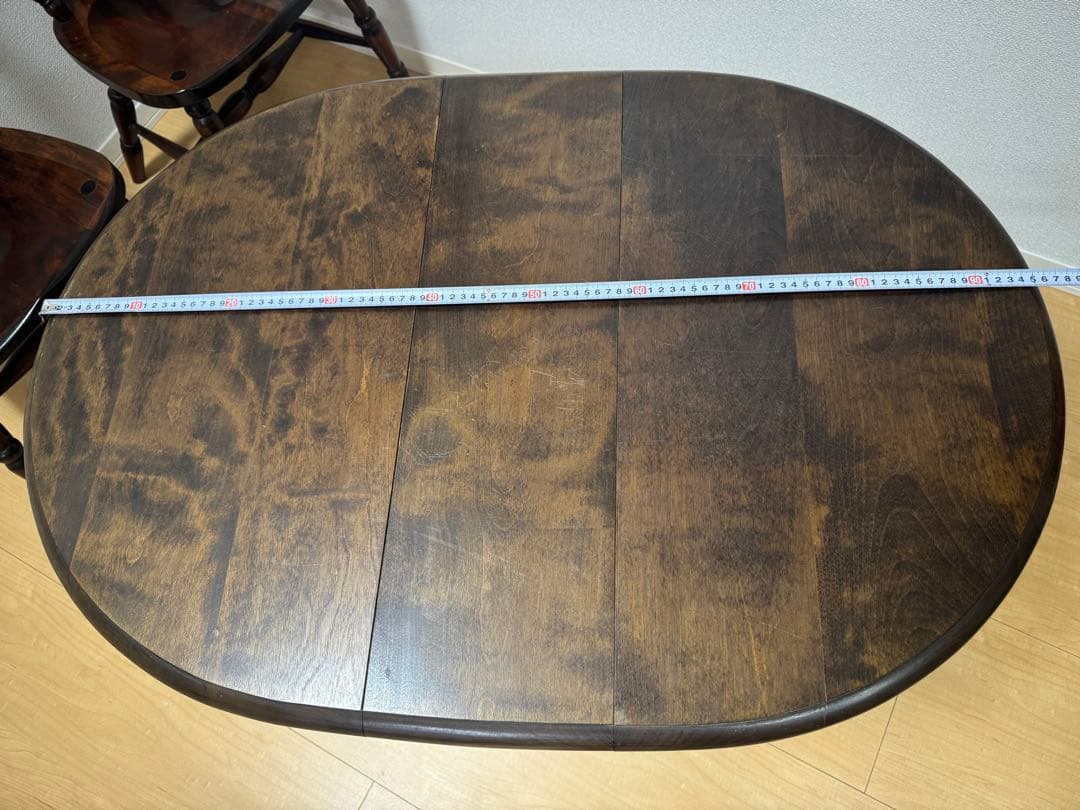 松本民芸家具！M型 高級バタフライテーブル 刻印有 松本民藝家具 ゲートレッグ