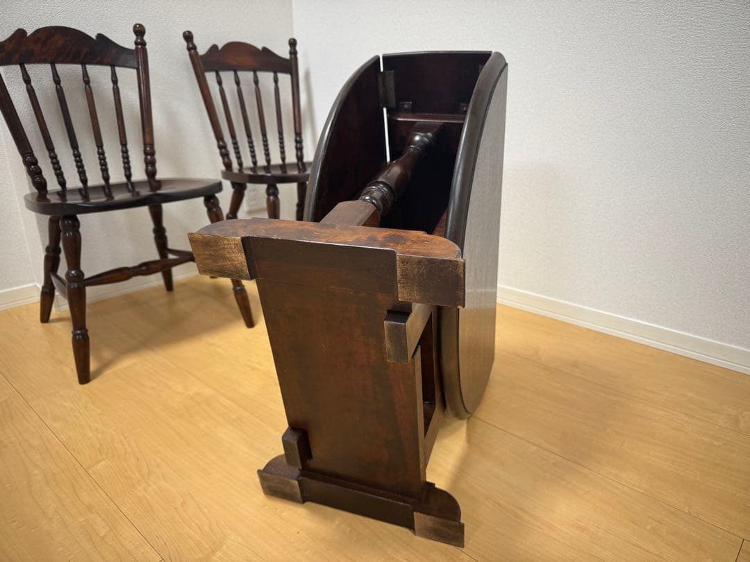 松本民芸家具！M型 高級バタフライテーブル 刻印有 松本民藝家具 ゲートレッグ