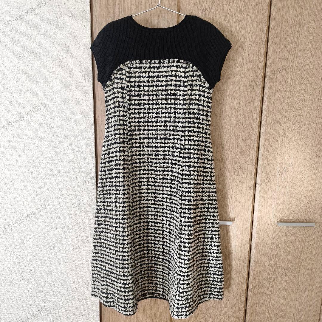 美品・現行品・36　BALLSEY　ニットコンビツイードワンピース　ボールジィ