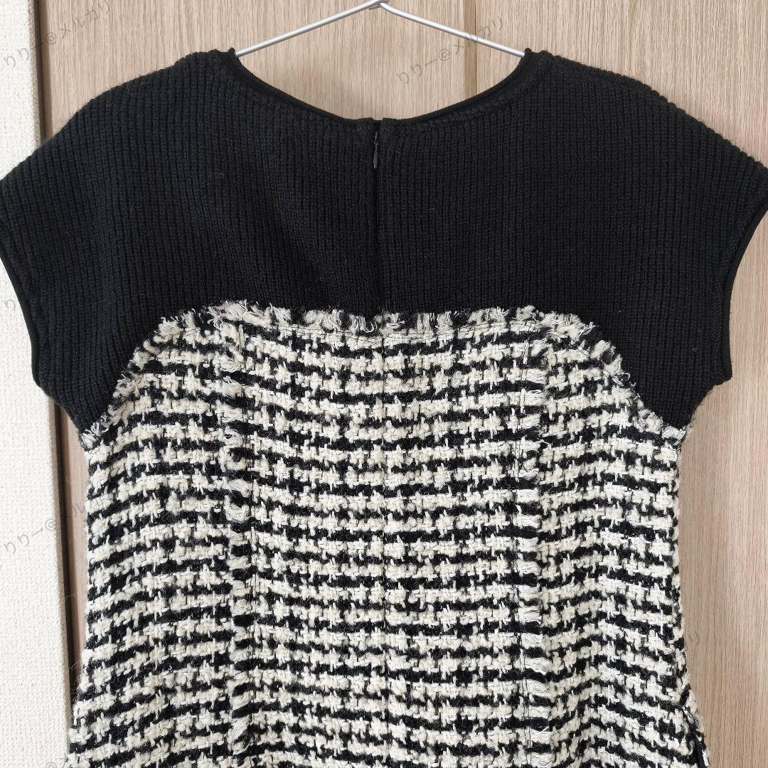 美品・現行品・36　BALLSEY　ニットコンビツイードワンピース　ボールジィ