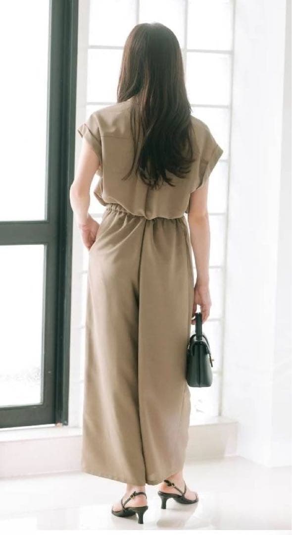 Cohina【吸水速乾】セミドッキングオールインワン-short グレージュ