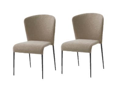 モデル展示 未使用品 ダイニングチェア２脚セット サンドベージュ布地CHERRY