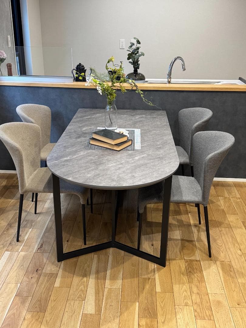 モデル展示 未使用品 ダイニングチェア２脚セット サンドベージュ布地CHERRY