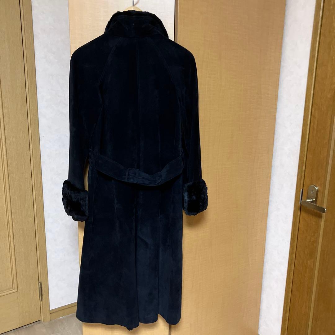 LOEWE ロングコート 黒 スエード　ヴィンテージ　美品