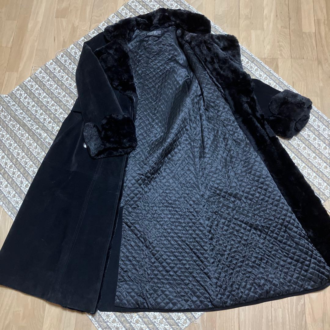 LOEWE ロングコート 黒 スエード　ヴィンテージ　美品