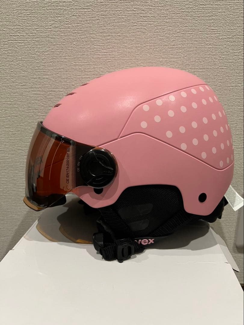 uvexヘルメット ピンク 水玉模様 ヘルメット