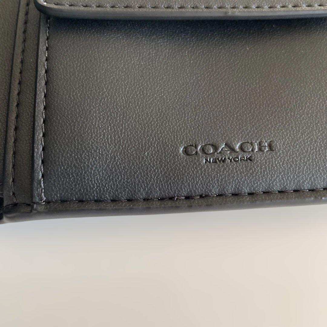新品未使用　定価49,500円　COACH 財布 チャコール/ブラック