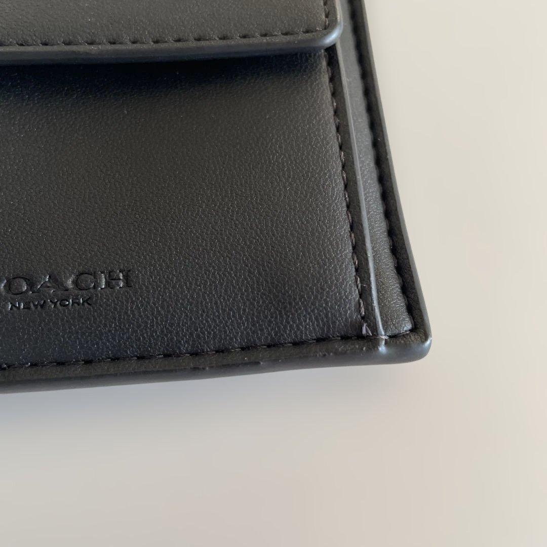 新品未使用　定価49,500円　COACH 財布 チャコール/ブラック